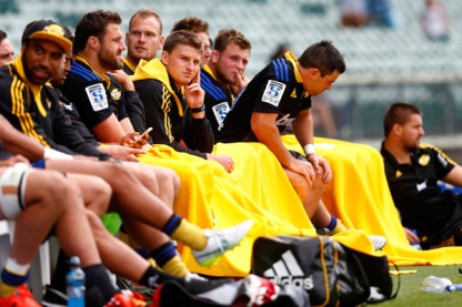 The Hurricanes first-five eighth Beauden Barrett during a pre-season game in 2015