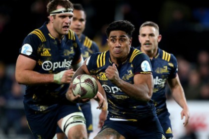 The Highlanders midfielder Malakai Fekitoa with the ball during their game against the British & Irish Lions, in Forsyth Barr, Dunedin, 2017