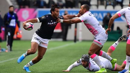 The Racing 92 winger Teddy Thomas scored a Hat-Trick during the derby against Stade Français during the 2019-2020 Top14 season